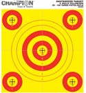 Champion 5-Bull Paper Target, Yellow/Orange, 8.5"x11", 12/pk
