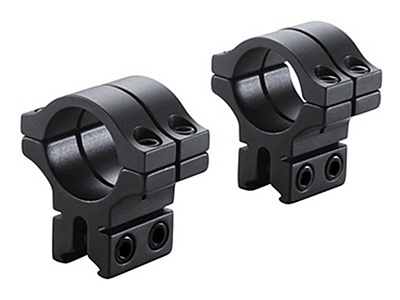 BKL 1" Rings, 3/8" or 11mm Dovetail, Double Strap, Matte Black