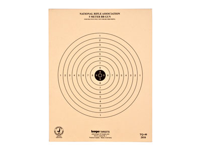 Kruger NRA 5-Meter BB Gun Target, 7"x9", 100ct