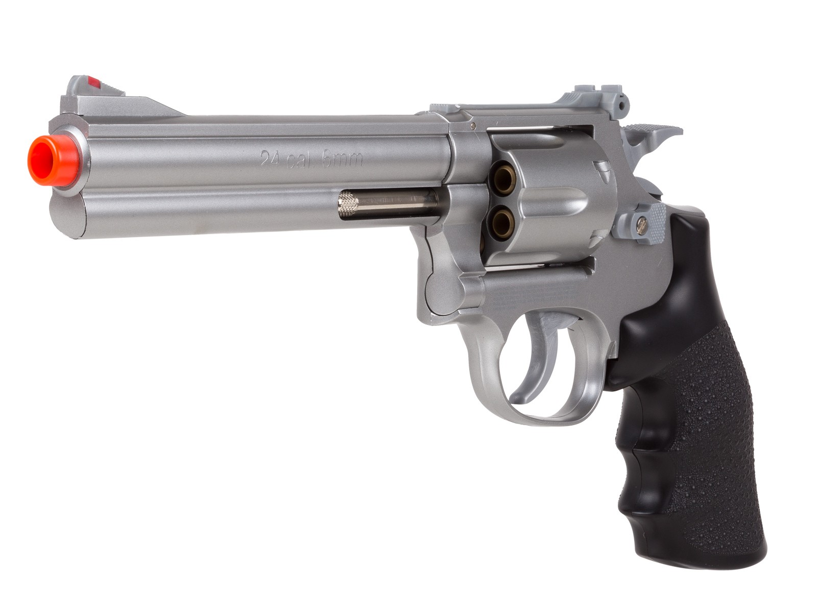 TSD Sports Airsoft Spring Revolver - 6" Barrel, Silver/Black