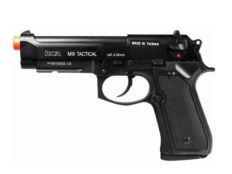 KWA M9 Tactical PTP Metal Gas Pistol, Weaver Rail