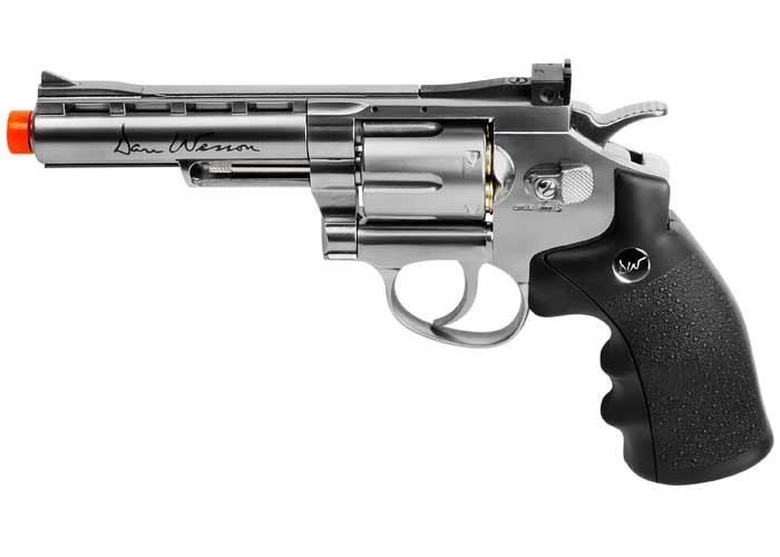Dan Wesson 4" CO2 Airsoft Revolver, Silver