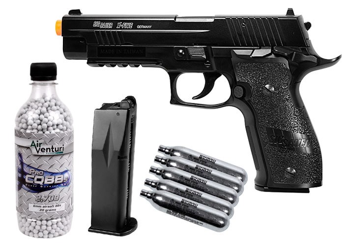 SIG Sauer P226 X-FIVE CO2 Metal Airsoft Pistol Kit