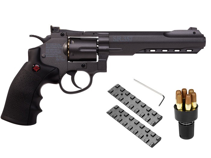 Crosman SR.357 CO2 Revolver Kit, Black