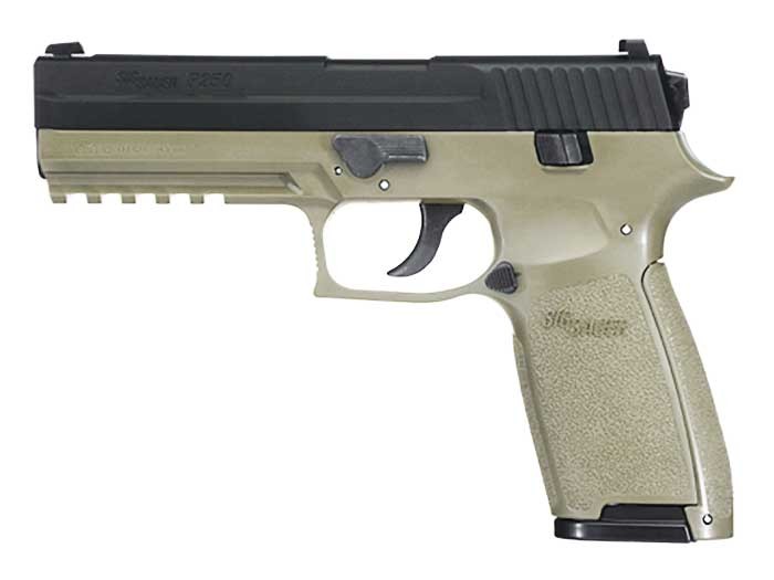 SIG Sauer P250 CO2 Pistol, Metal Slide, OD Green