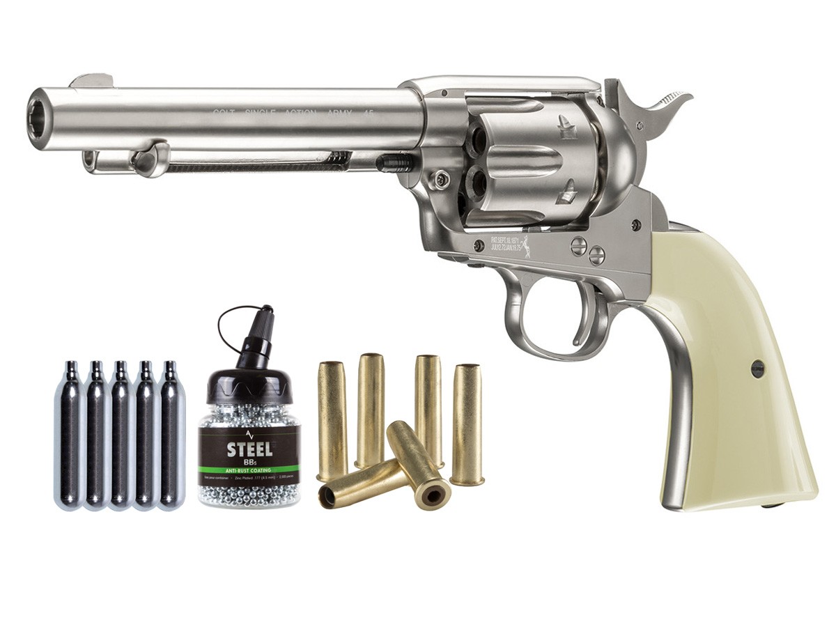 Colt Peacemaker SAA CO2 Revolver Kit, Nickel