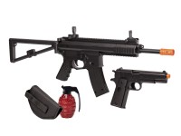 Crosman AREKT Elite Commado Airsoft Rifle & Pistol Kit, Blac
