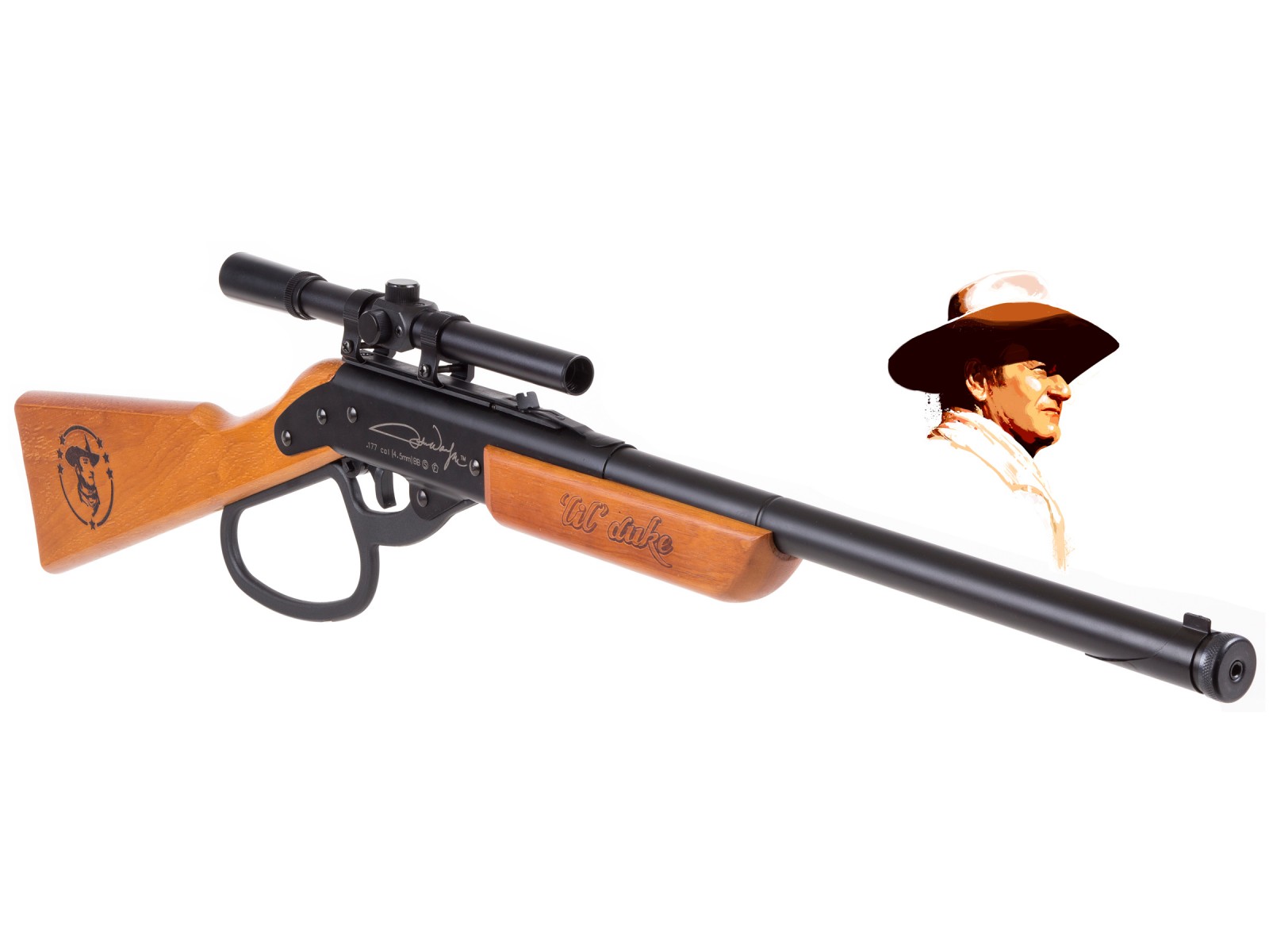 John Wayne Lil Duke BB Gun Rifle   Scope kit