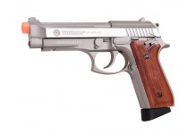 Taurus PT92 CO2 Full Metal  Pistol, Silver/Wood