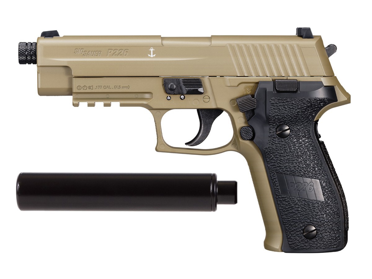 SIG Sauer P226 CO2 Pellet Pistol Suppressor Kit, Flat Dark E