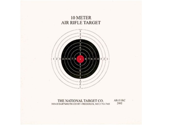 National Target Single Bull Red Center Air Rifle Target
