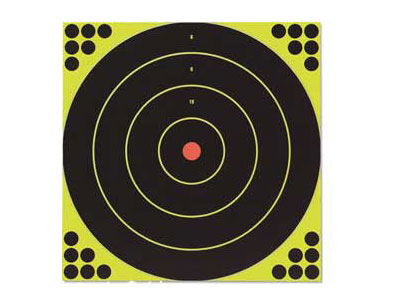 Birchwood Casey Shoot-N-C Bullseye Targets, 12", 5 Targets   120 Pasters
