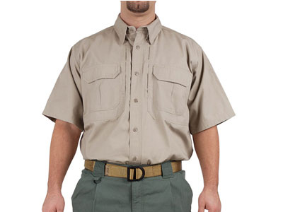 5.11 Tactical Short Sleeve Cotton Shirt, Khaki, Medium