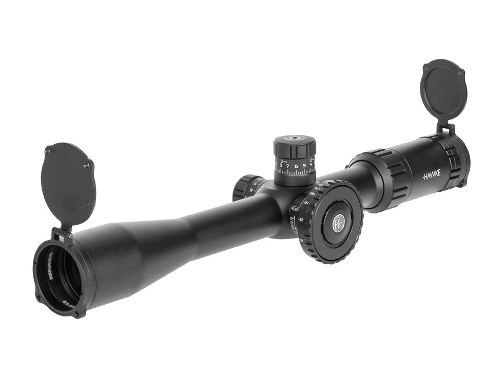 Hawke Sport Optics 6.5-20x42 AO Sidewinder Tactical Rifle Scope, Illuminated Half Mil-Dot Reticle, 1/4 MOA, 30mm Tube