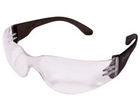 Crosman Safety Glasses, Clear Lens, Black Temples