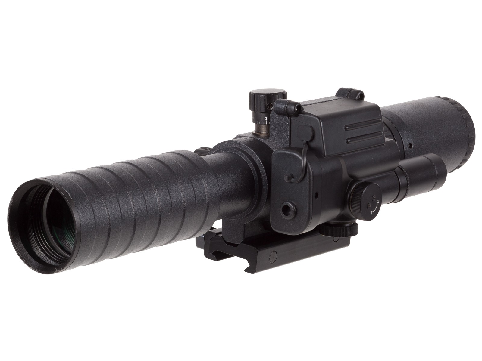 Spartan 3-9x32 Variable Rifle Scope With Integrated Tactical Laser And Rail Mount