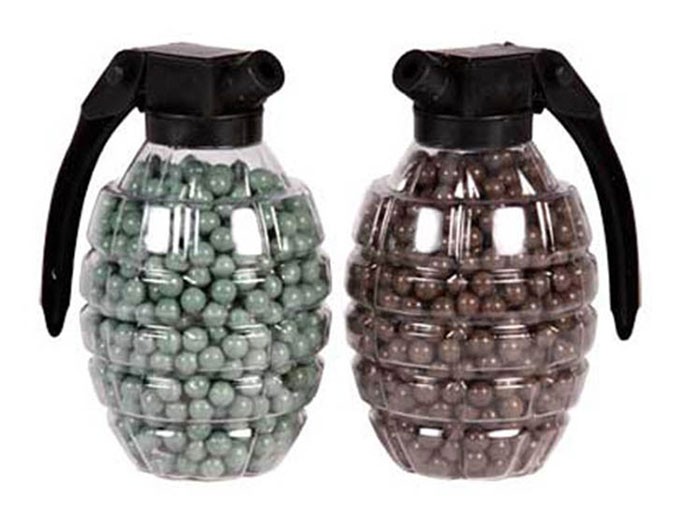 Marines Airsoft Hand Grenade Shaped BB Container,0.2g, 800 Rds Each, 2ct