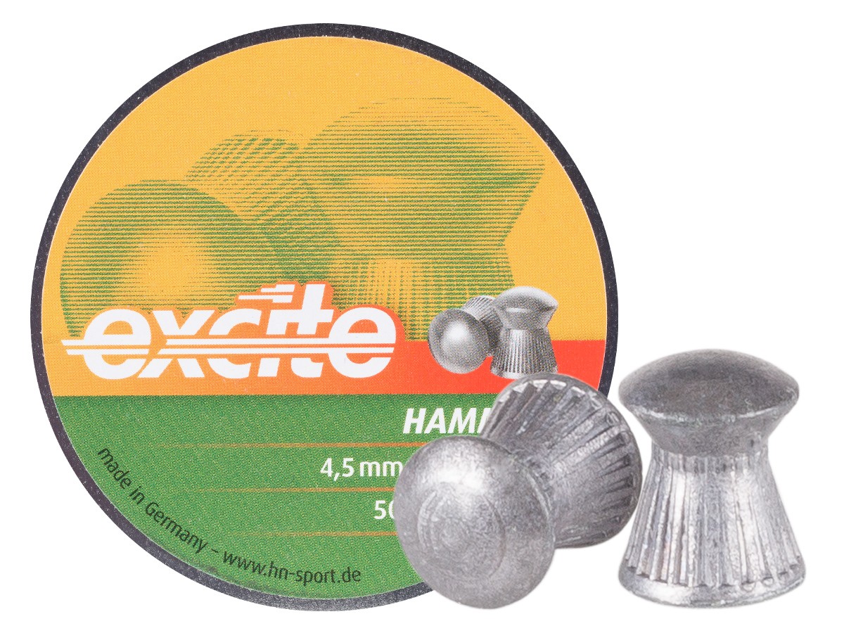 H&N Excite Hammer Pellets, .177 Cal, 7.87 Grains, Domed, 500ct