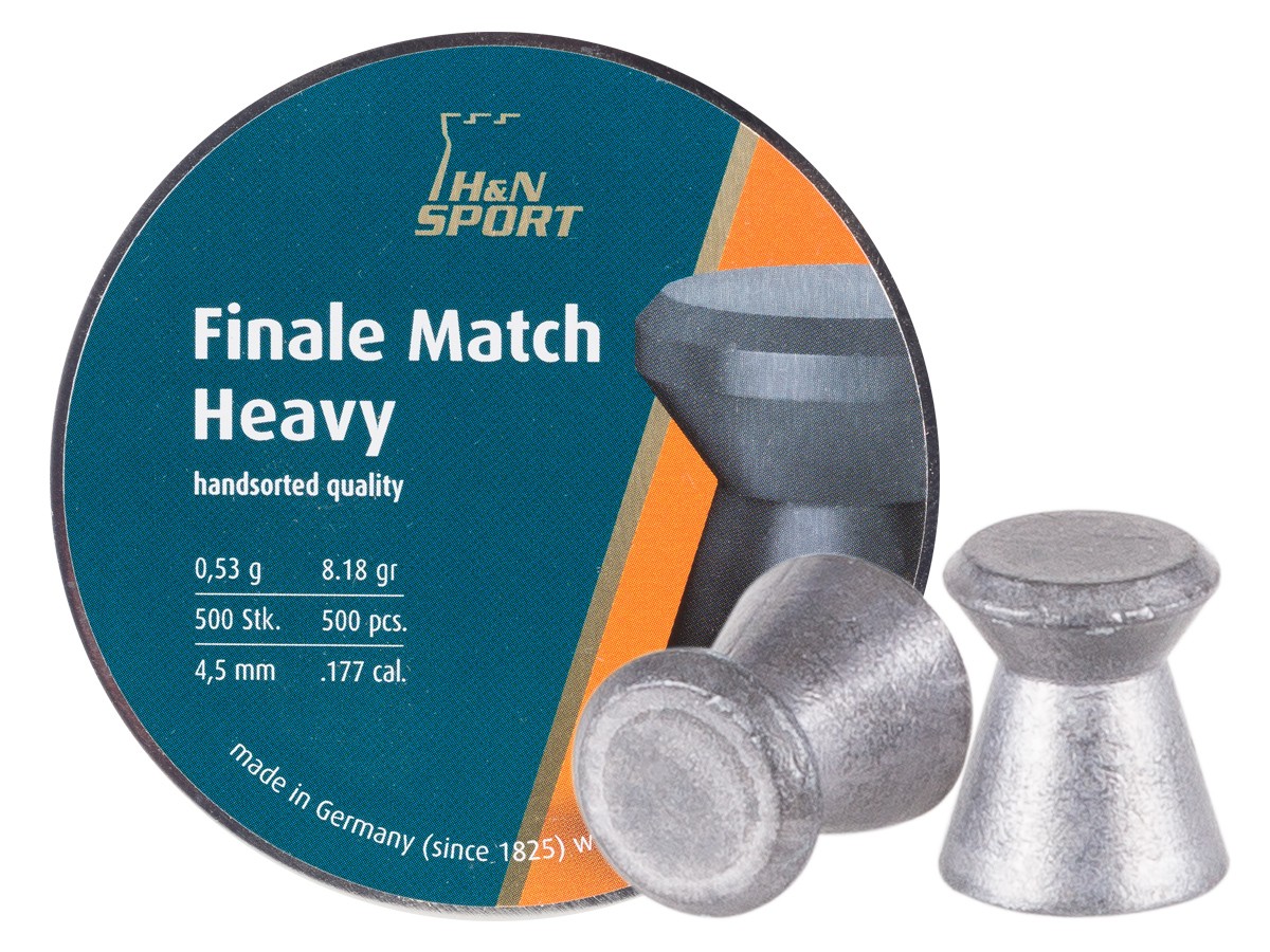 H&N Finale Match Heavy .177 Cal, 8.18 Grains, 4.49mm, Wadcutter, 500ct