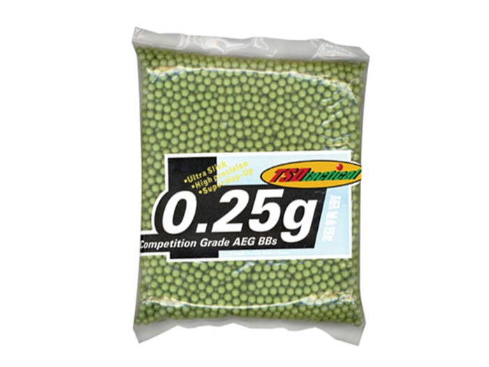 TSD Tactical  Competition Grade Grade 6mm Plastic Airsoft BBs, 0.25g, 3,000 Rds, OD Green