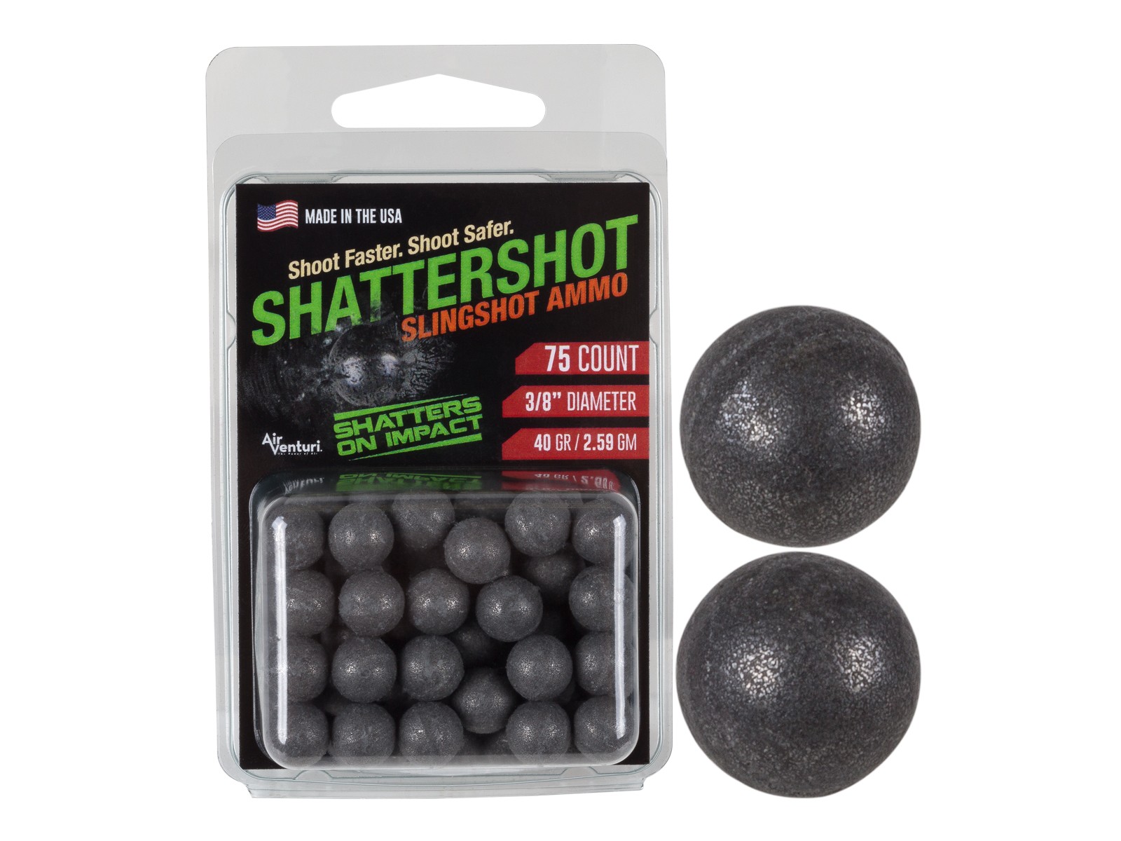 Dust Devil ShatterShot™ Sling Shot Ammo, 3/8", 39gr, 75ct