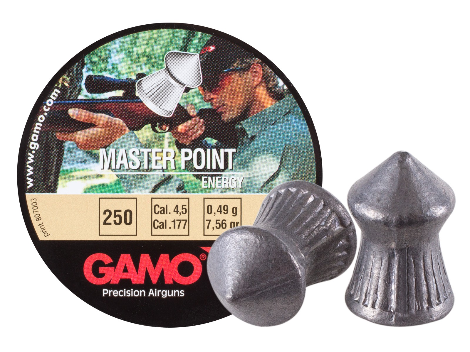 Gamo Master Point .177 Cal, 7.56 Grains, Pointed, 250ct