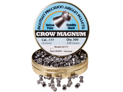 Beeman Crow Magnum .177 Cal, 8.80 Grains, Hollowpoint, 300ct