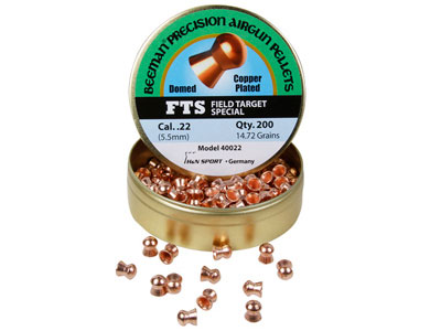 Beeman FTS Copper Plated .22 Cal, 14.72 Grains, Domed, 200ct