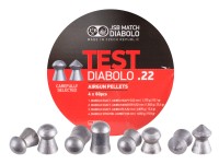 JSB Match Diabolo Test Sampler, .22 Cal, Round Nose & Pointed, 4 Pellet Types, 240ct