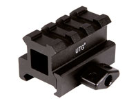 UTG 3-Slot Medium-Profile Compact Riser Mount, 0.83" High, Black